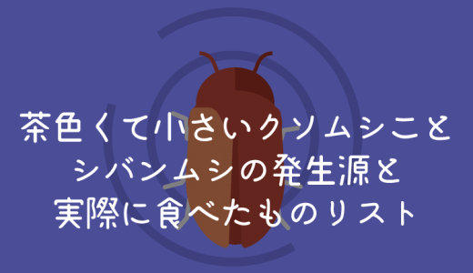 茶色くて小さい虫シバンムシの発生源めちゃ意外な場所だったww ＋シバンムシが食べたものまとめ