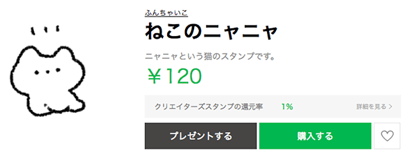 かわいいLINEスタンプその18：ねこのニャニャ