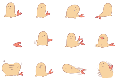 えびフライ！スタンプの種類